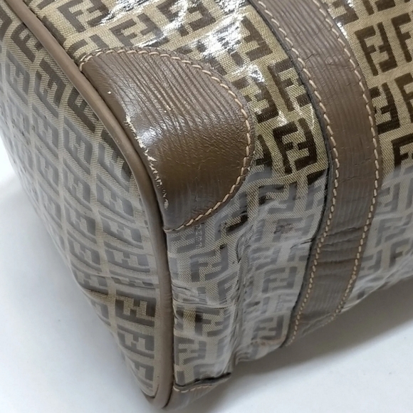 Fendi Glossy Vinyl Zucchino Monogram Bag - Picture 6 of 9